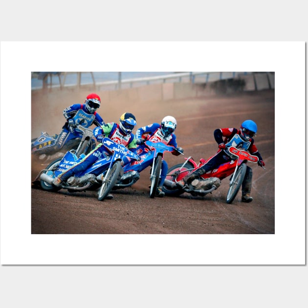 Reading Racers Speedway Motorcycle Action Wall Art by AndyEvansPhotos